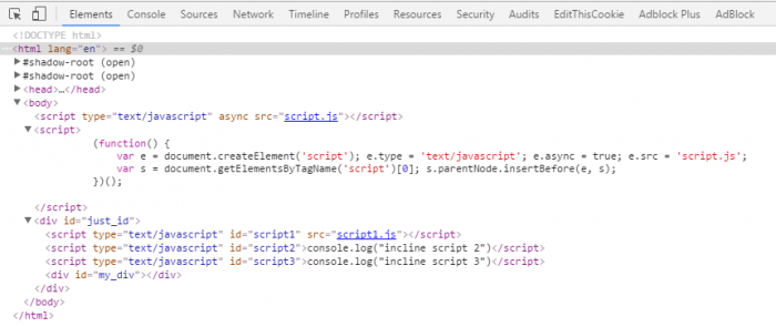 javascript add script tag dynamically
